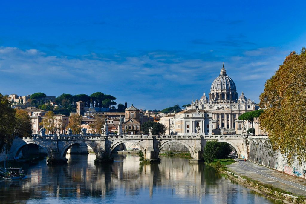 St. Peter's Cathedral with Ponte Sant'Angelo, Rome