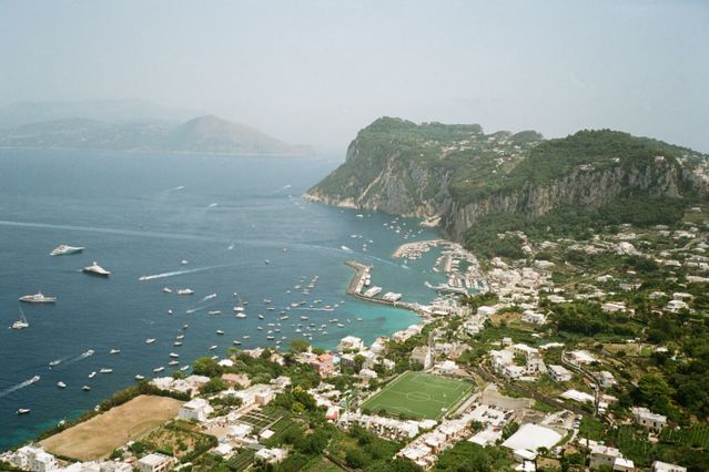 Panorama of Capri island from Mount Solaro
