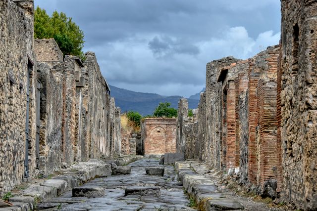 The perfectly preserved streets of Pompeii