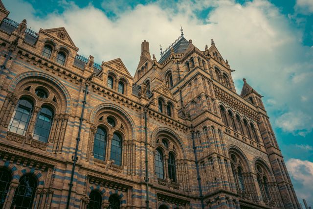 Natural History Museum's architecture in London.