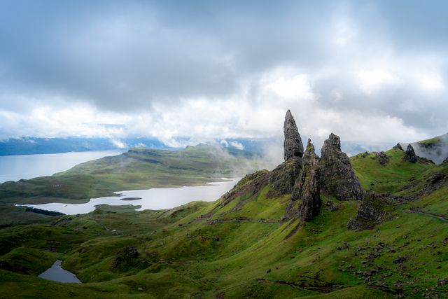 The iconic Old Man of Storr rock formation, Scotland, United Kingdom