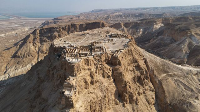Aerial view of Masada Fortress, Israel