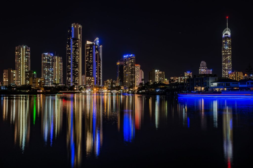 Gold Coast at night, Queensland