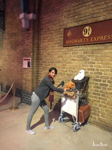 Platform 9 3/4 at the Harry Potter studio tour in Leavesdern