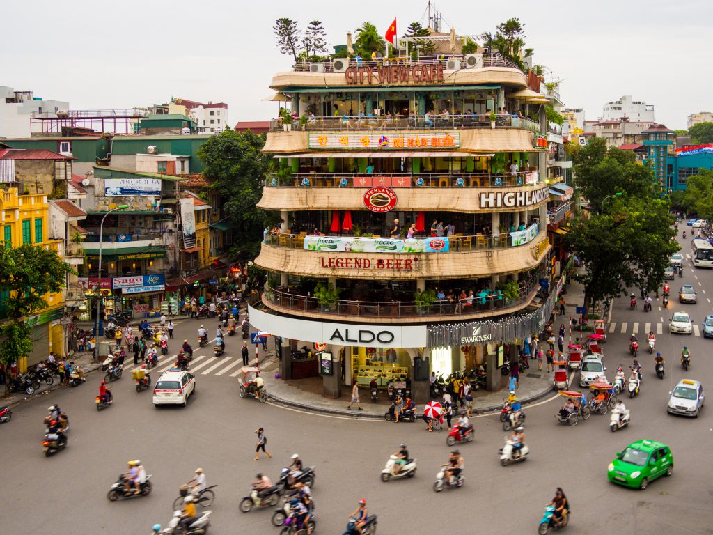 View of the traffic in Hanoi, Vietnam