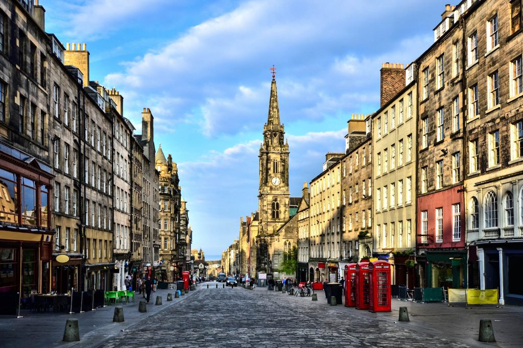 Edinburgh's Royal Mile, in a rare empty moment. things to see in edinburgh