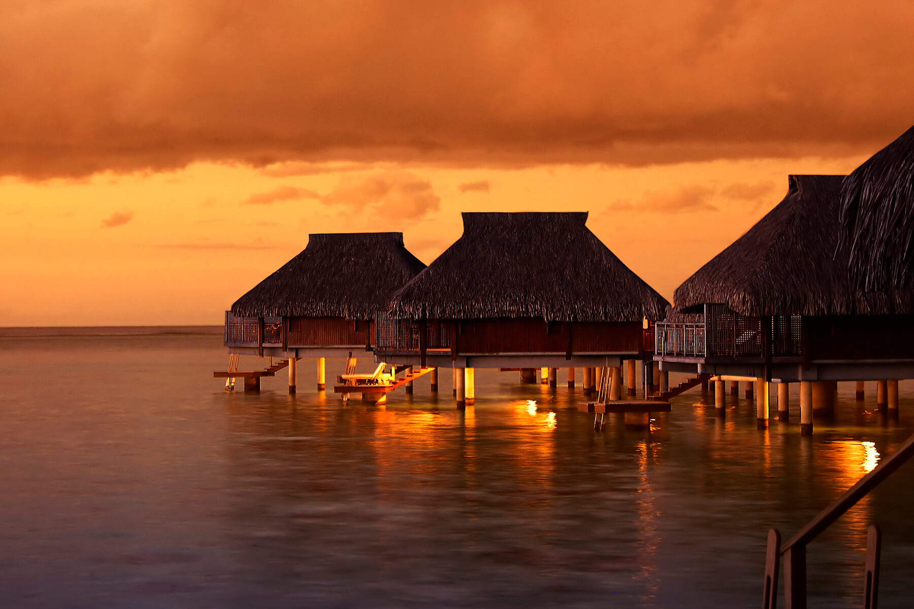 bora bora beach sunset