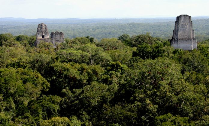 Mayan temple ruins in Tikal star wars filming locations