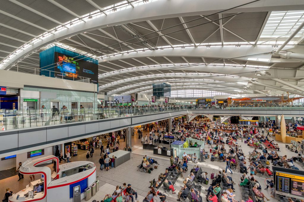 Busy Heathrow airport