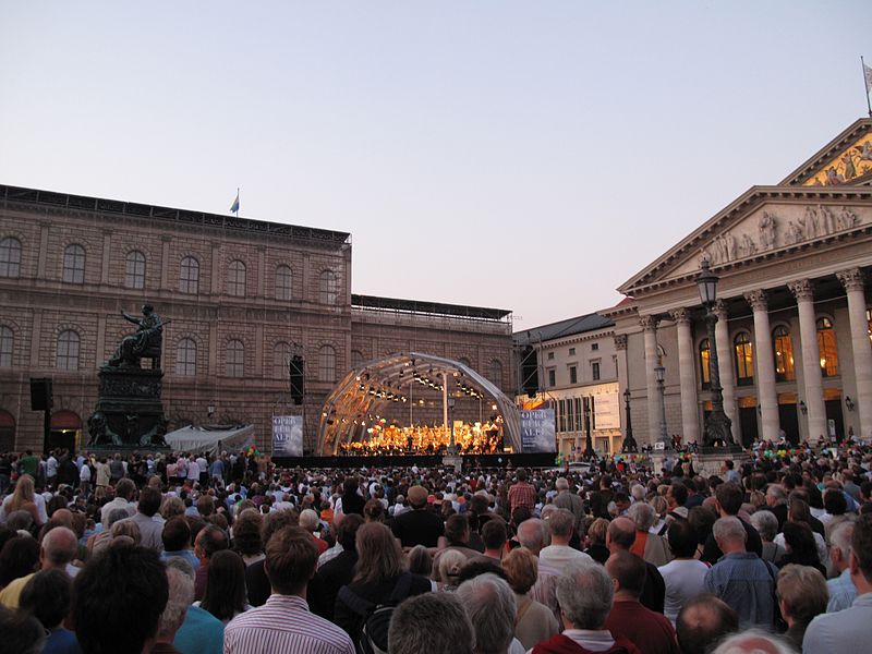 Free Concert of the Philharmonic Orchestra of the Bavarian State Opera under the title "Opera for all" as part of the Munich Opera Festival in Germany