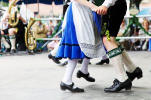 Festivals in germany, Bavarian couple dancing at Oktoberfest