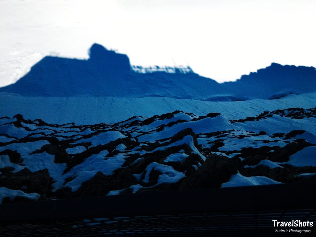 The snow-covered Jungfraujoch