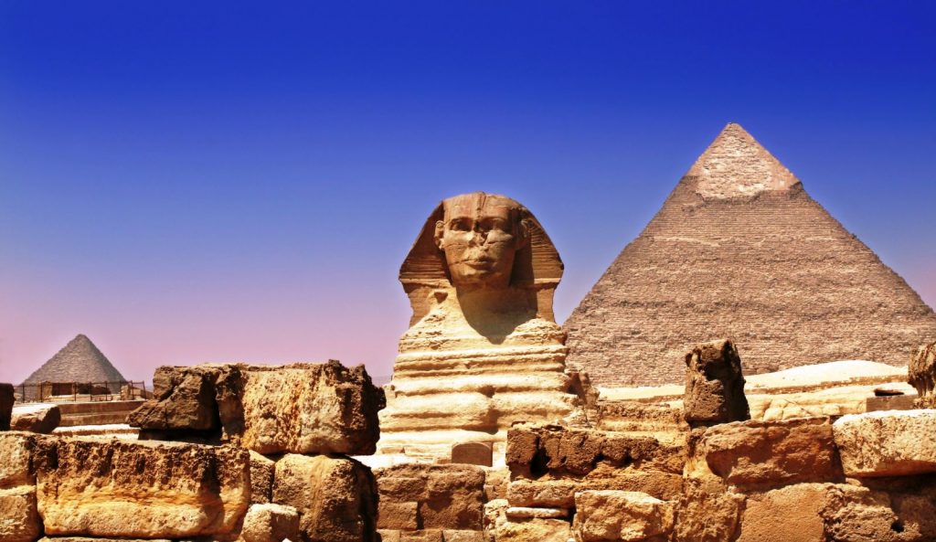 The Pyramid of Khafre and the Sphinx at Giza - best of Cairo