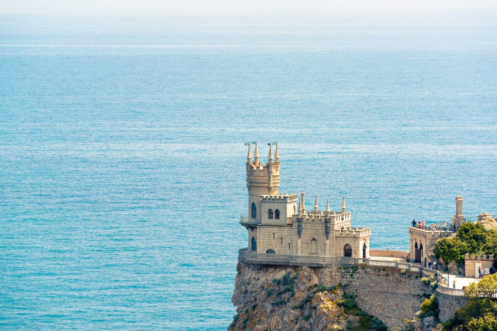Castle Swallow's Nest over the Black Sea in Crimea, Russia