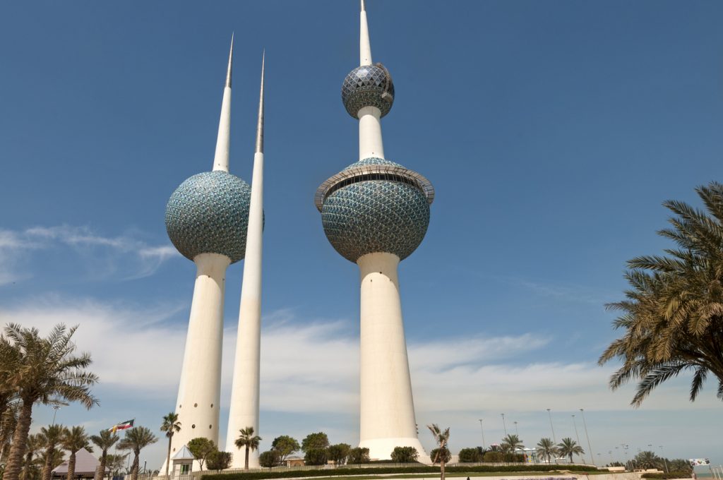 Kuwait Towers, A Kuwaiti national landmark.