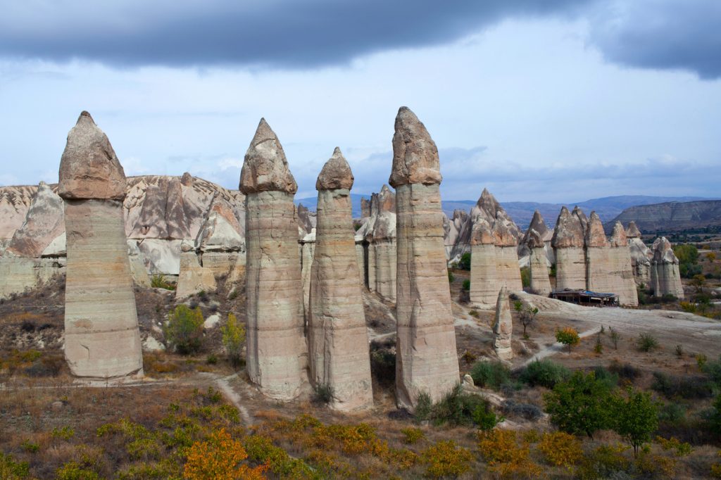 Unique geological formations in Cappadocia, Central Anatolia, Turkey