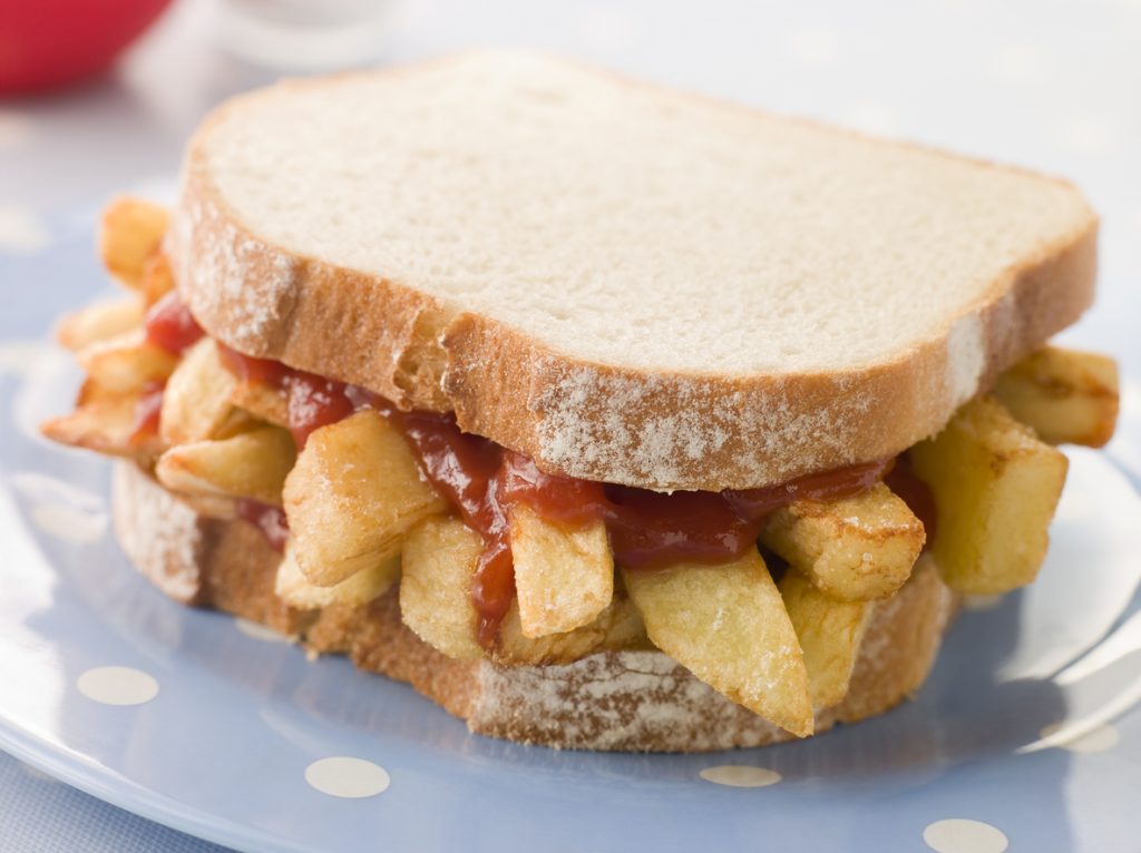 Chip Sandwich Chip Butty one of the types of sandwiches from around the world