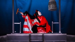 Bunraku puppet play, a poppular Japanese entertainment