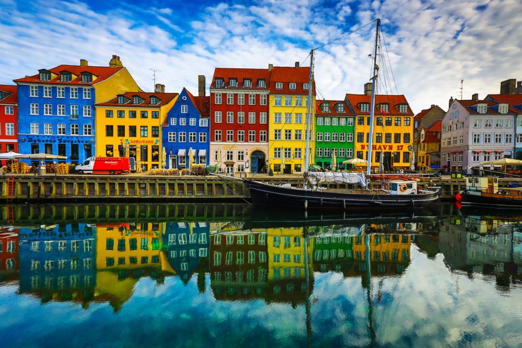 Nyhavn pier, Copenhagen, Denmark, greenest cities