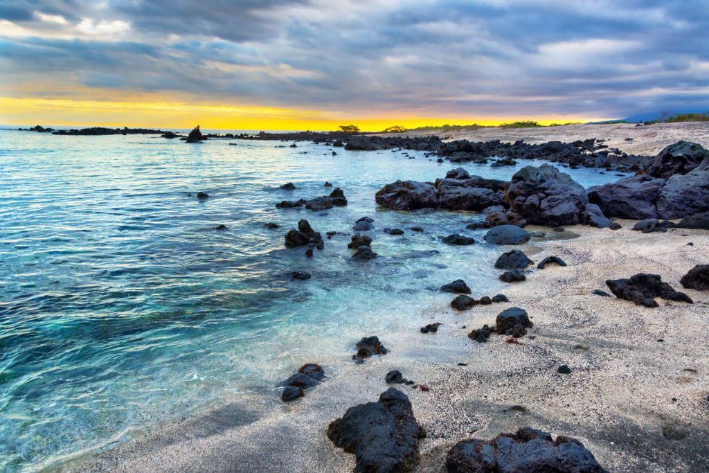 Galapagos Beach at Sunset, Isabela Island