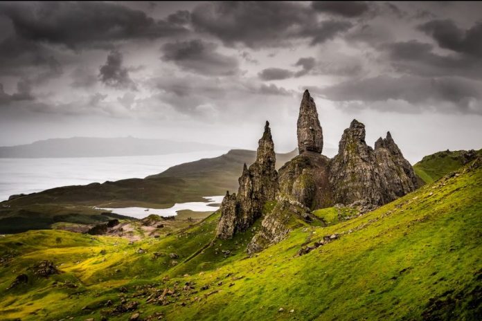 The iconic Old Man of Storr rock formation, Scotland, United Kingdom