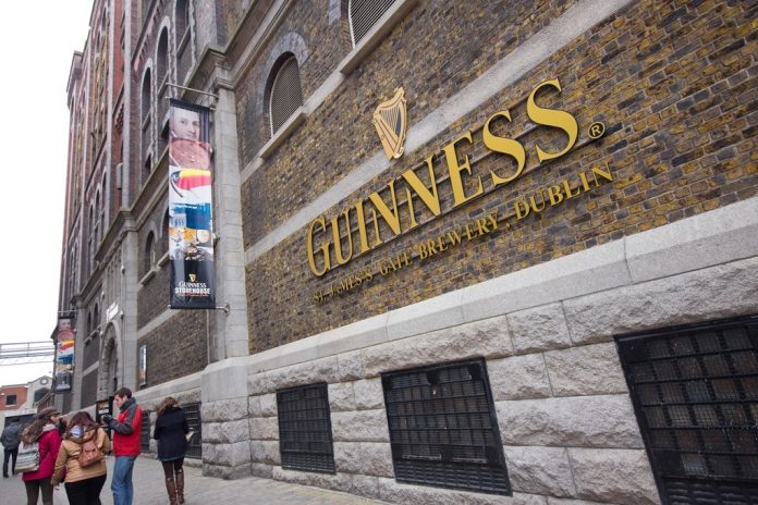Visitors at The Guinness Storehouse Brewery at St. James Gate, Dublin Ireland
