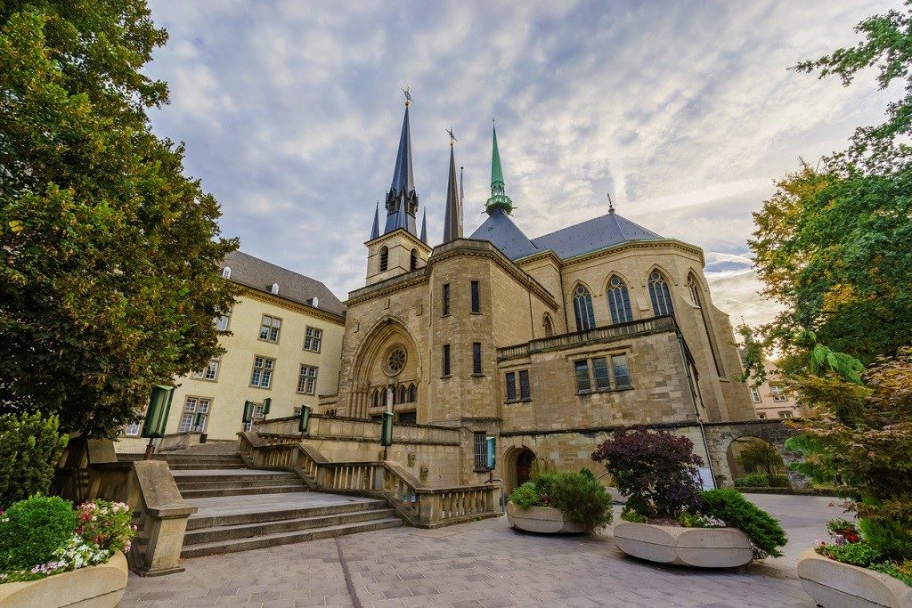 The beautiful Cathedrale Notre Dame of Luxembourg