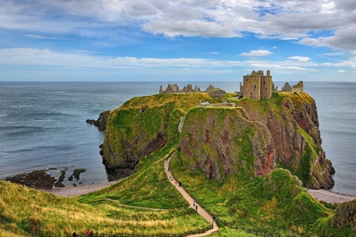 Medieval fortress Dunnottar Castle, Aberdeenshire, Scotland