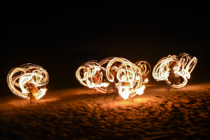 Fire show in Nadi, Fiji