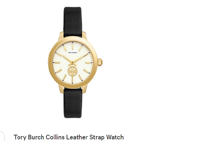 Tory burch collins leather strap, watches for women