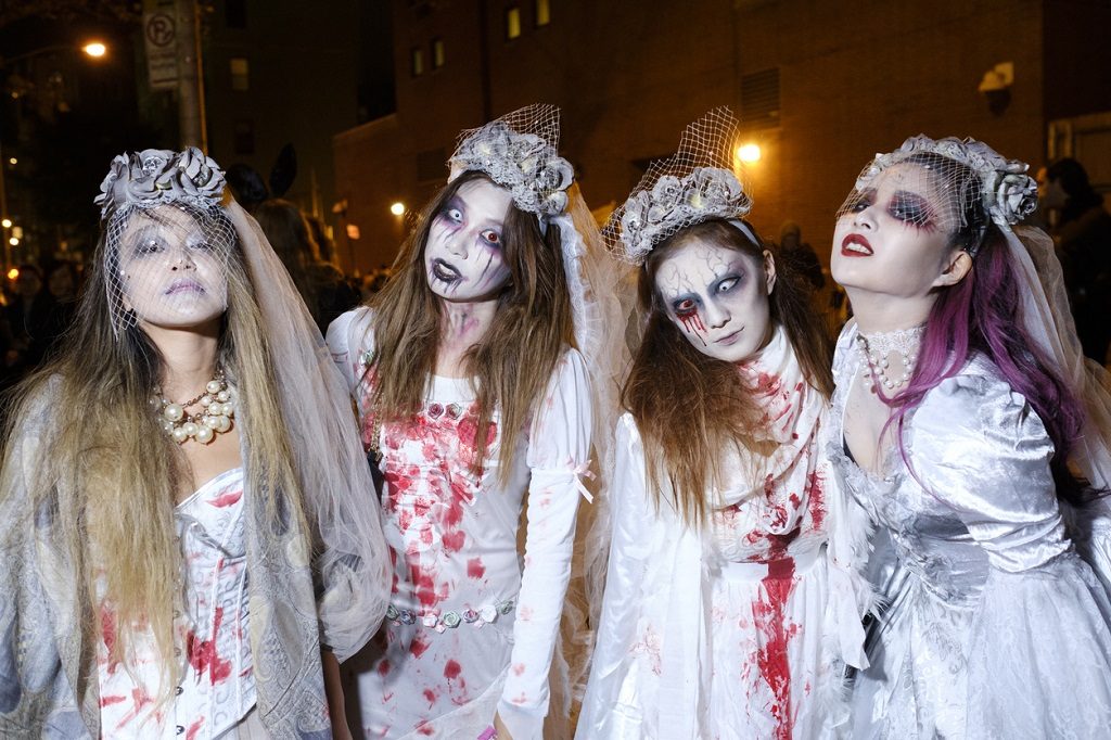 Group of Zombies joining the Halloween Parade