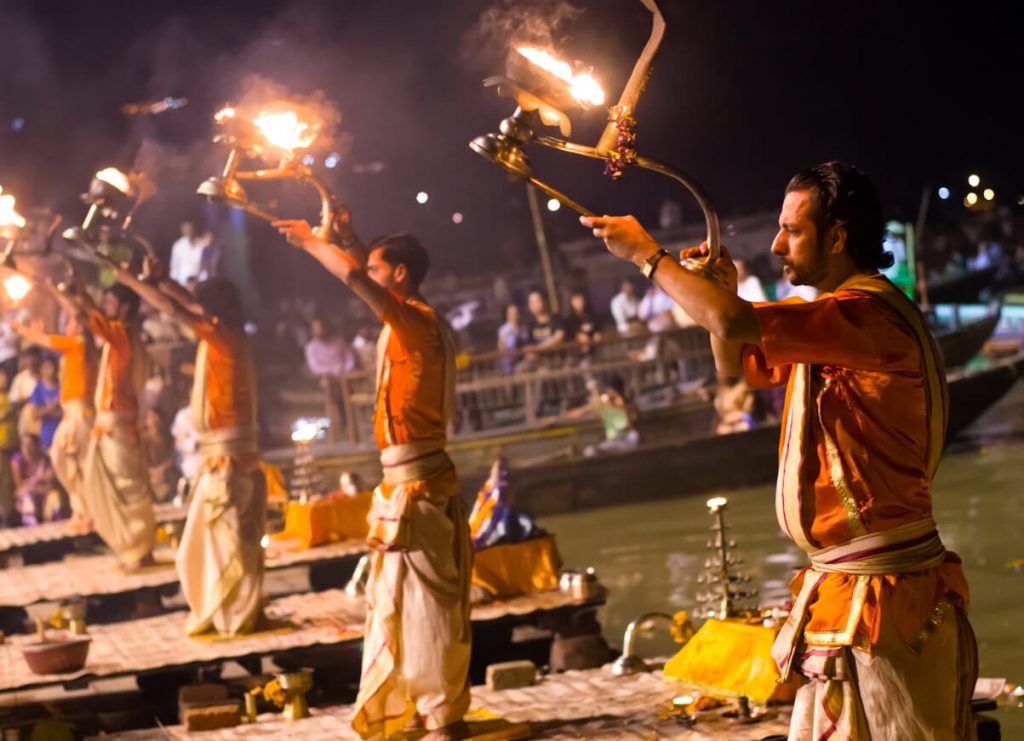 Ganga Aarti at Dashashwamedh Ghat in Varanasi
