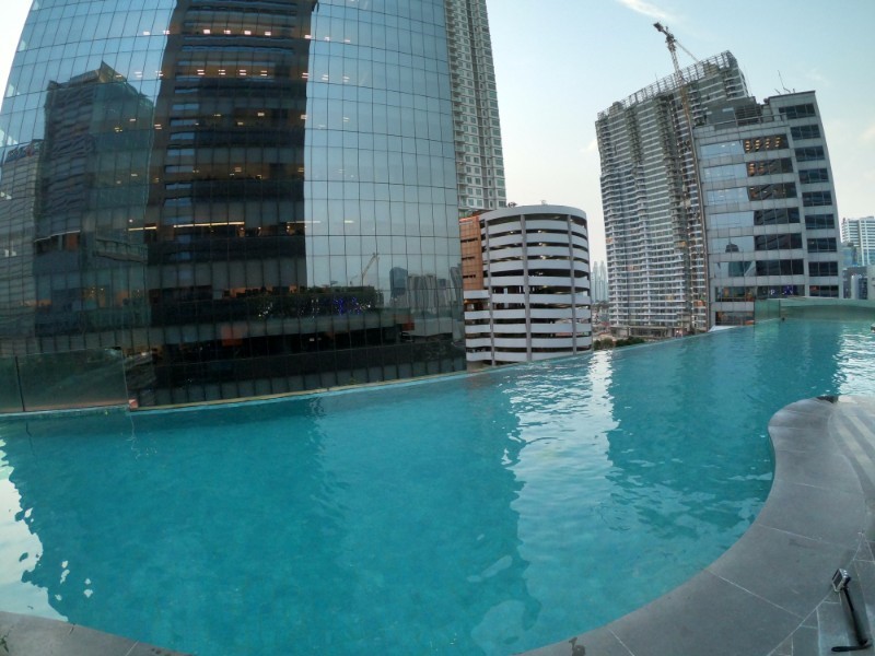 The pool at Manhatten hotel in Jakarta