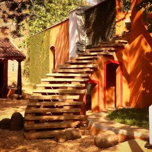 A spiral stone stairway to the top, Atithigriha Guest House | Picture Credit: Vaibhav V Muddebihalkar