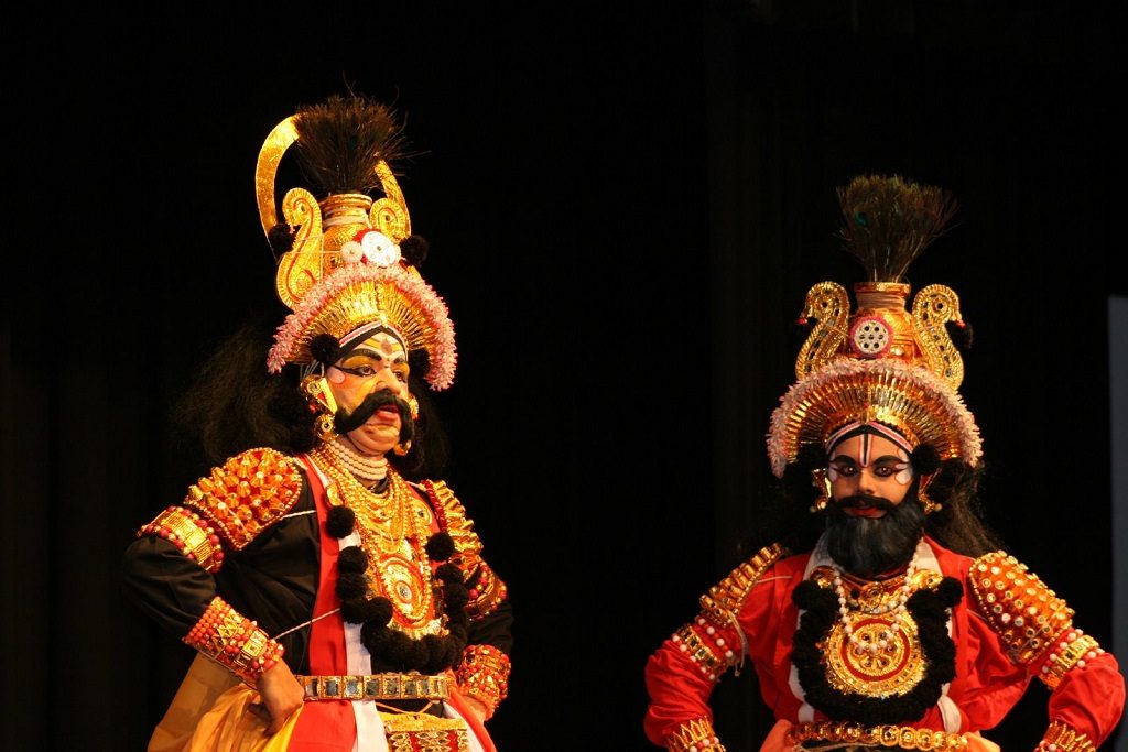 Yakshagana is one of the folk dances of Karnataka which is also a dance-drama