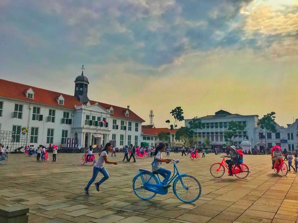 Old historic Dutch buildings in Old town (Kota Tua).