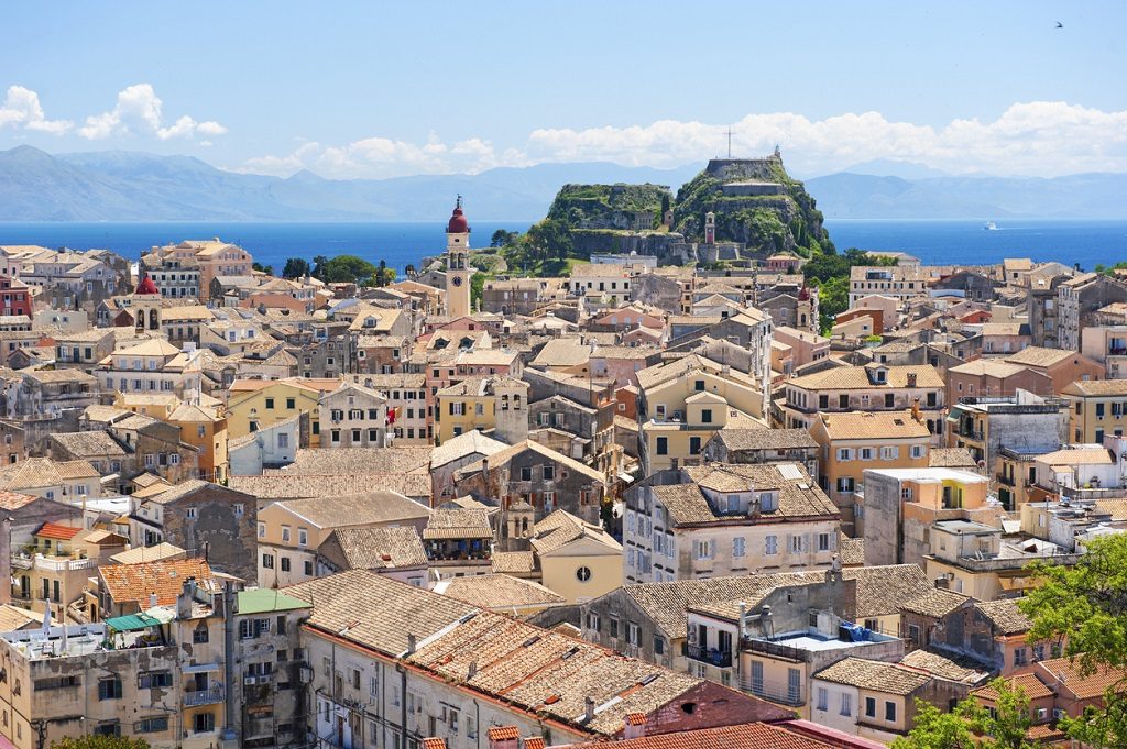 Corfu town skyline