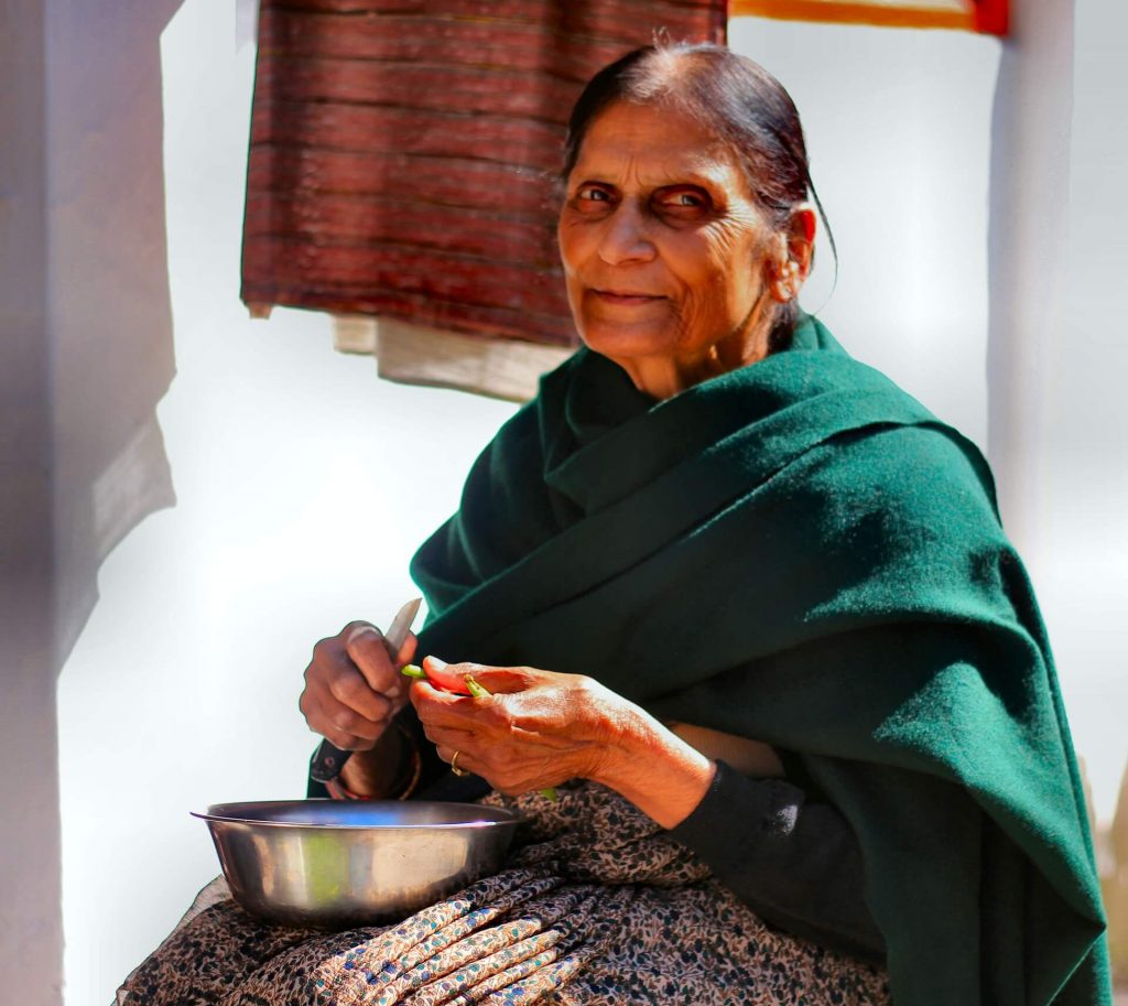 A local vendor at Sister Bazaar, Landour