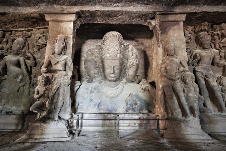 Elephanta Island caves near Mumbai in Maharashtra state, India