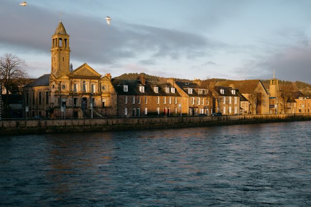 Ardross Terrace waterfront along the River Ness in Inverness