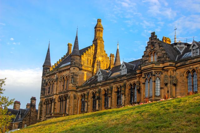 The University of Glasgow Cloisters, added grain effect.