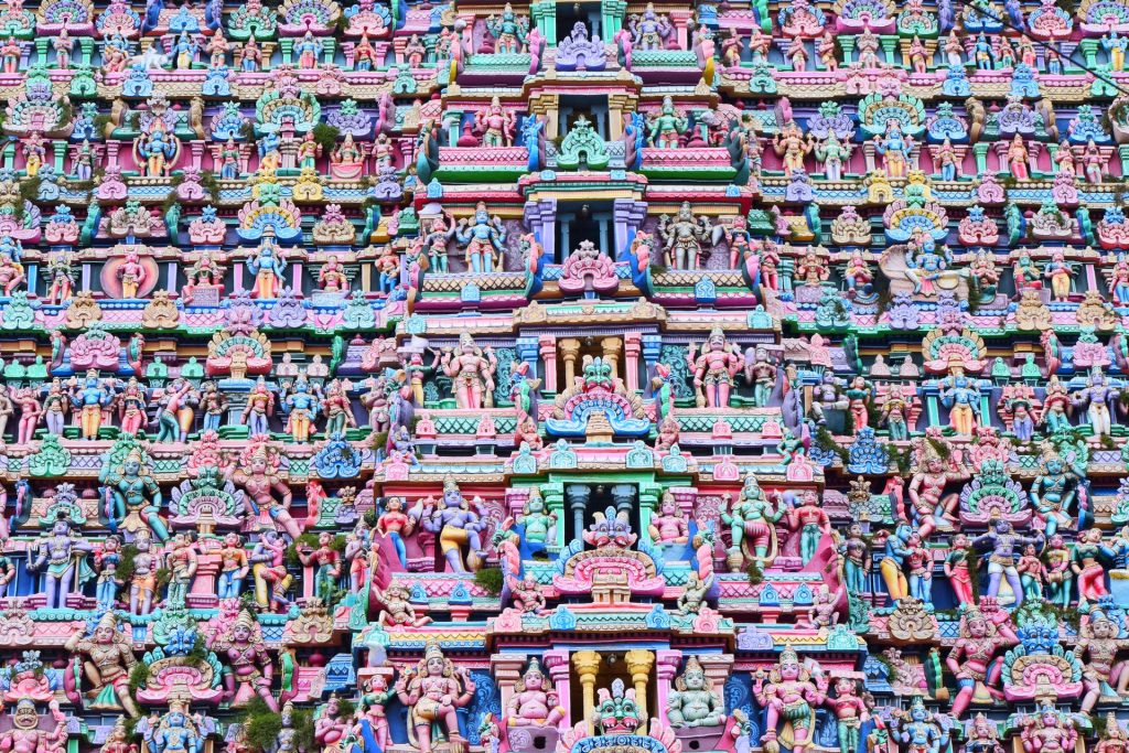 Meenakshi hindu temple in Madurai,