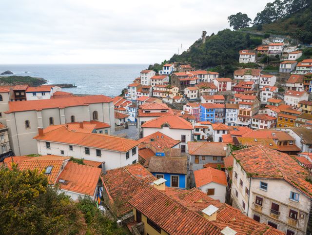 Fishing Village of Cudillero in Asturias, Spain, Warm