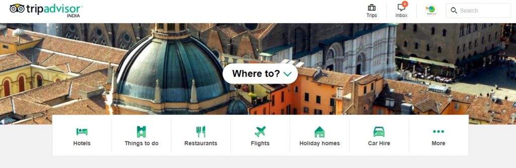 Tripadvisor website - best travel websites