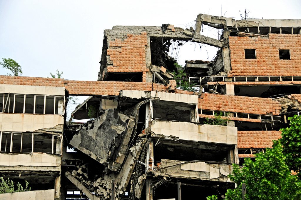 Ruins of the Yugoslav Army HQ