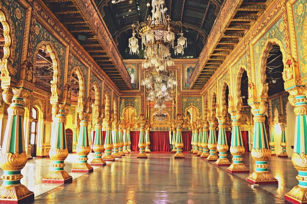 Interior of Mysore palace