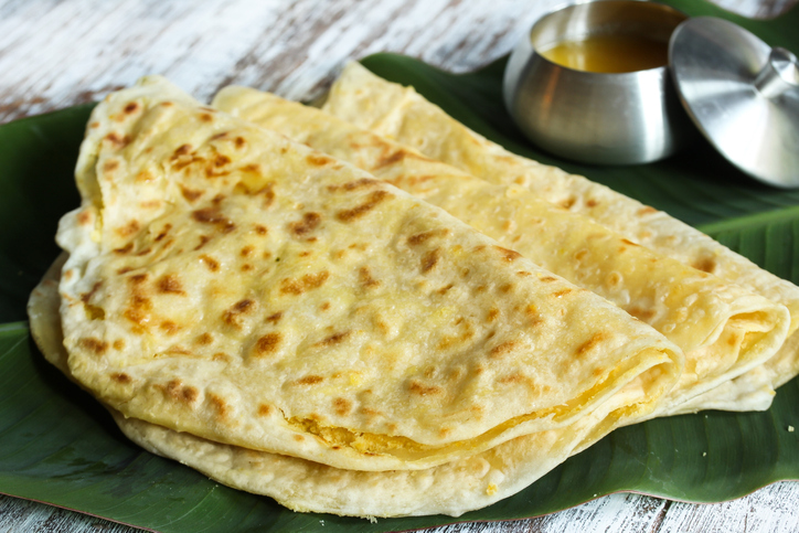 Puran Poli / Holige/ Obbattu - Indian sweet flatbread, selective focus