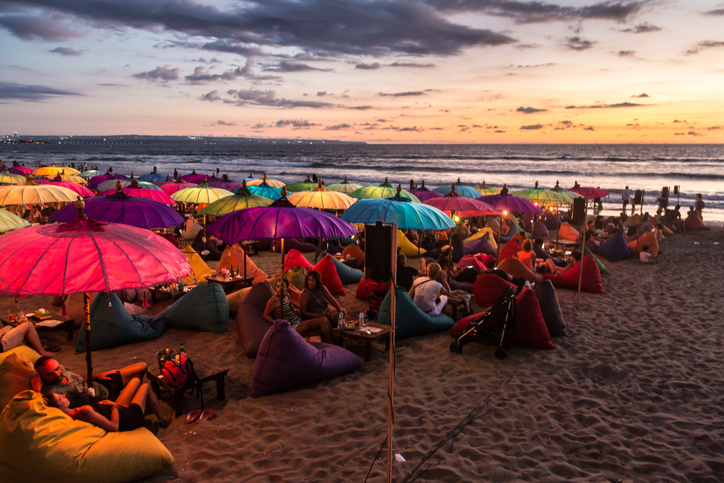 Sunset over Kuta beach Bali, World Tourism Day