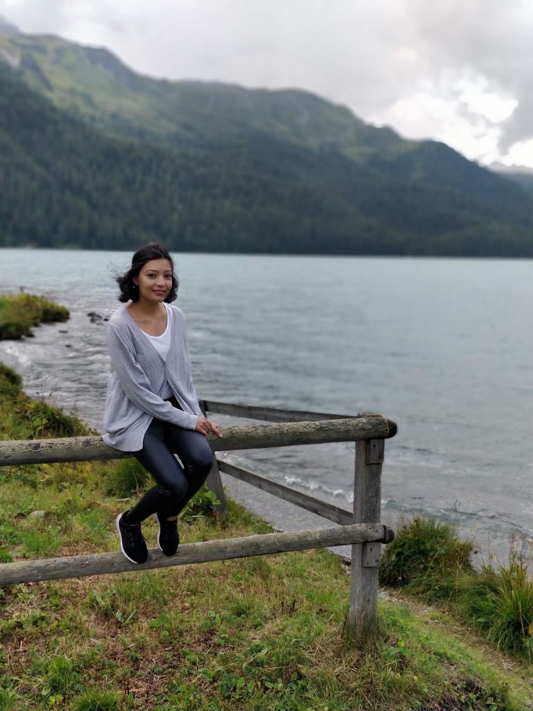 By the lake in St Moritz