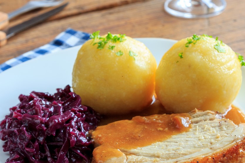 Kartoffelknödel with Schweinsbraten